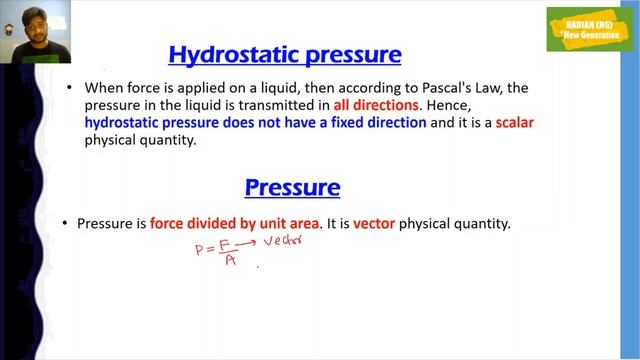 Why Hydro static Pressure is Scalar while Pressure is Vector | RADIAN NG | BY AMIT LAL SIR смотреть онлайн