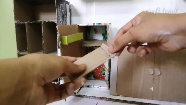 How to make Mini kitchen with cardboard/craft tamil смотреть онлайн