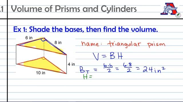 12.1 Notes - Volume of Prisms and Cylinders смотреть онлайн