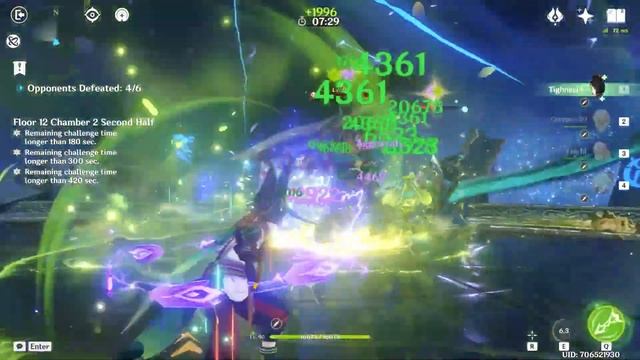 Heizou C3 Double Pyro & Tighnari C0 Spiral abyss floor 12 genshin impact смотреть онлайн