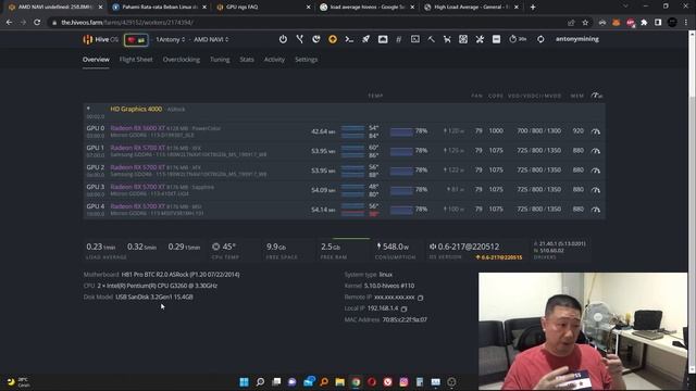 77 Load Average LA Hiveos смотреть онлайн
