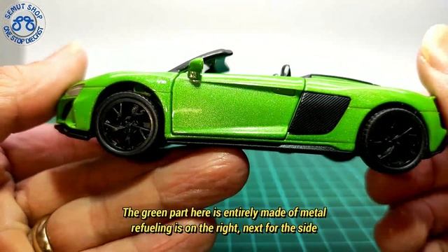 Apolo MSZ 2020 Spyder Audi R8 Spyder Glossy Green Miniatur Diecast Mobil Sport Audi R8 Spyder Hijau смотреть онлайн