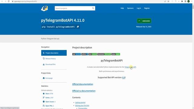 Telegram Bot для начинающих. Настройка бота и первая комманда #2 смотреть онлайн