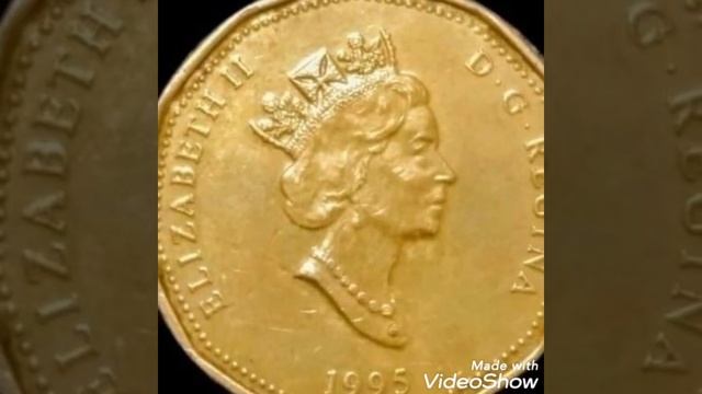 1995 One dollar Queen Elizabeth II pennies worth money rare . смотреть онлайн