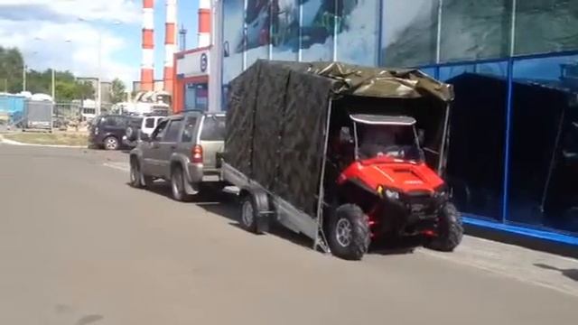 Погрузка багги в бортовой прицеп смотреть онлайн