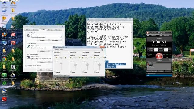 how to record your voice on microphone(hyper cam 3) on xp смотреть онлайн