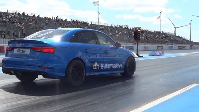 DH Automotive with MRC Tuning Audi RS3 6 cylinder class at Santa Pod Raceway Doorslammers 2022 смотреть онлайн