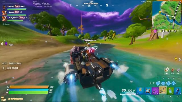 Riding a boat in Fortnite - FortniteClient Win64 Shipping 2020 06 15 18 49 11 87 смотреть онлайн