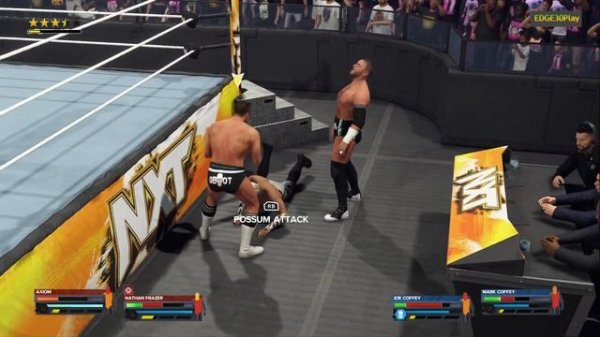 WWE2K24 NATHAN FRAZER & AXIOM VS GALLUS