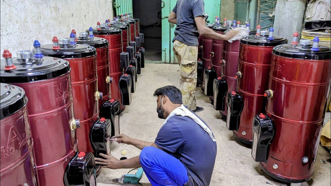 Производство гейзеров || Интересная технология изготовления газовых водонагревателей смотреть онлайн