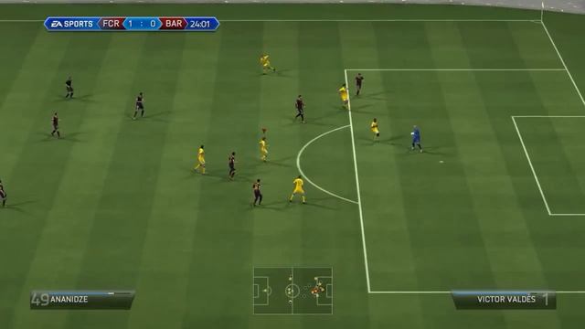 FC Rostov - FC Barcelona (Fifa2014) первый тайм смотреть онлайн