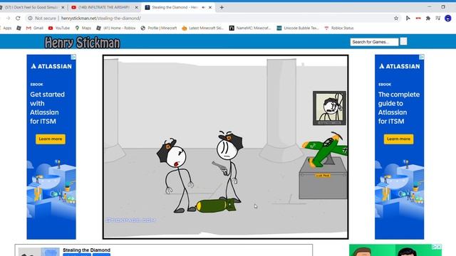 Stealing the Diamond Henry Stickman (Game 3) смотреть онлайн