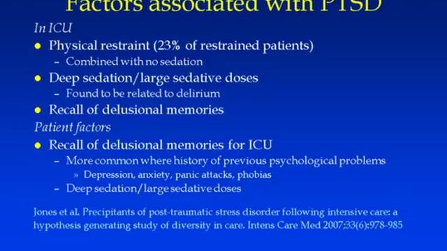 Post traumatic stress disorder (Lion AKI  2012)