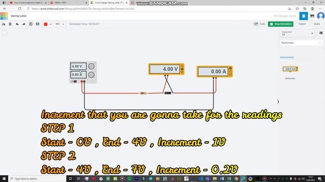 "To Study the Reverse characteristics of ZENER DIODE" using TINKERCAD смотреть онлайн