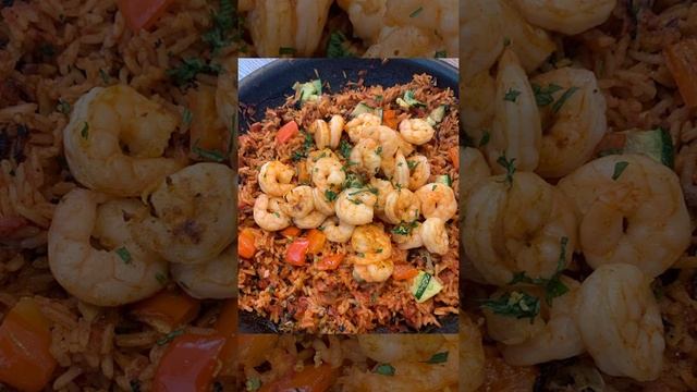 Креветки на гриле "Паэлья"с овощами-гриль и лимонно-оливковым вкусом #shorts смотреть онлайн