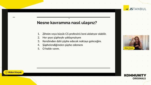 JSTANBUL 2021 - Midori Koçak: Nesne Yönelimli Programlama Mantığı смотреть онлайн