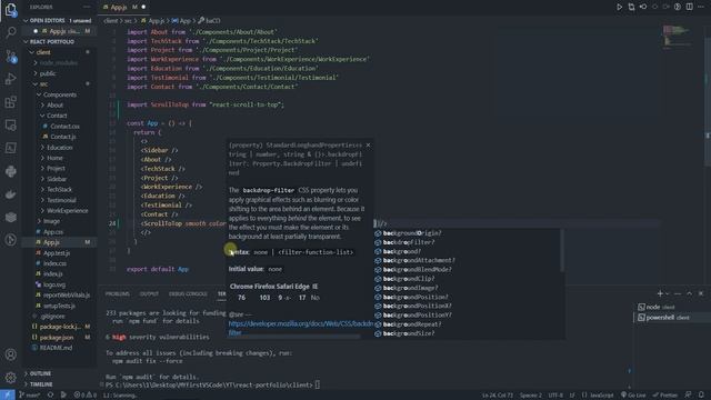 React webportfolio Кастомный СкроллБар #19 смотреть онлайн