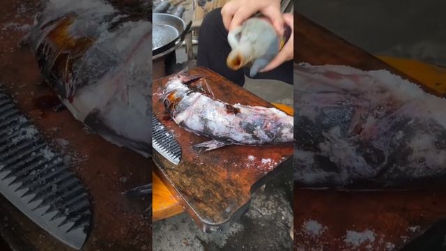 Rustic dish - snakehead fish with soy sauce-#shorts #cooking смотреть онлайн