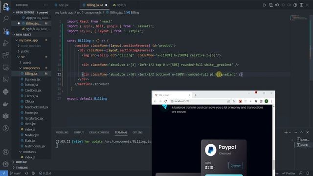 Проект React + Tailwind. My_bank_app Billing Компонент #7 #reactjs #проект #django #js #react смотреть онлайн