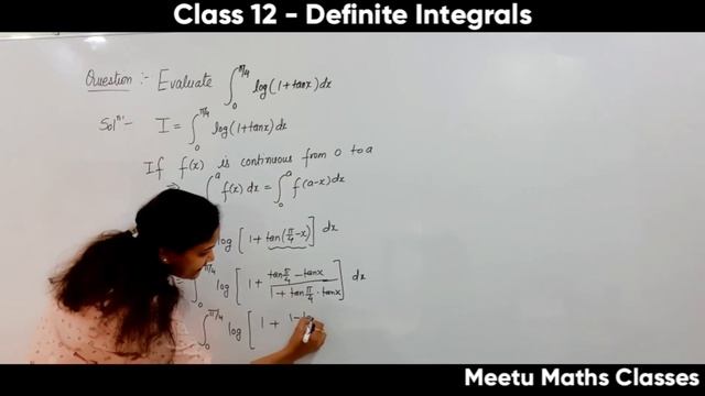 Class 12 || Definite Integrals || Evaluate ∫₀π/⁴ log(1 + tan x) dx смотреть онлайн