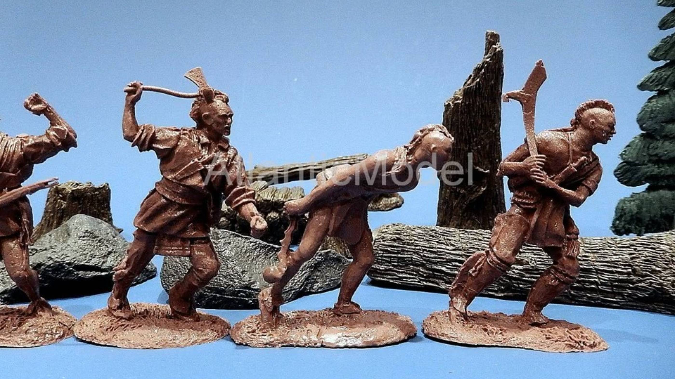 солдатики Barzso индейцы Могавки 5 фигур 5 поз Последний из Могикан смотреть онлайн