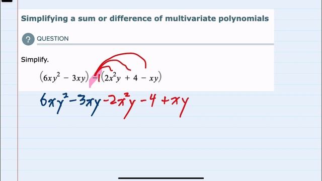 Simplifying a sum or difference of multivariate polynomials смотреть онлайн