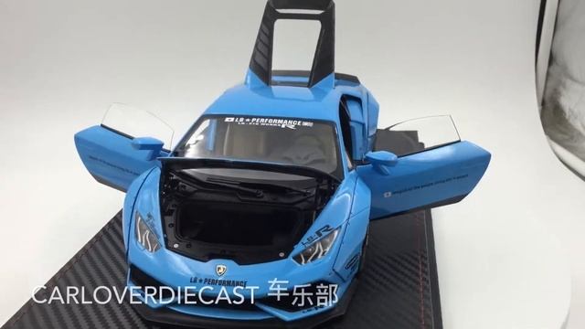 ACM Huracan LB Works Diecast Scale 1:18 (Baby blue interior white ) смотреть онлайн