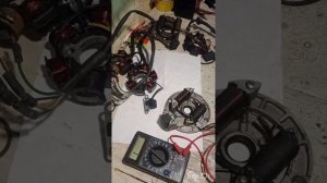 генератор мопеда мотоцикла китайского квадроцикла 125 кубиков 2 и 6 катушек..как я прозванивал.mp4