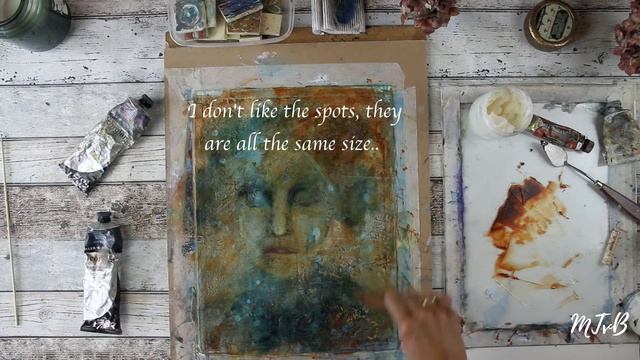 Glazing with a transparent colour over a portrait in cold wax & oils #oilpainting #portraitpainting смотреть онлайн