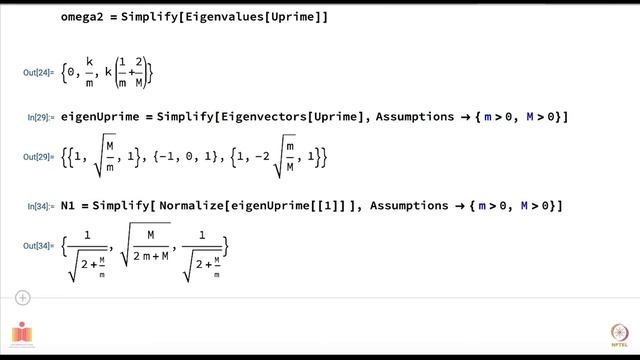 Normal modes of triatomic molecule using Mathematica смотреть онлайн