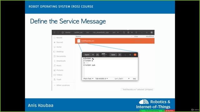 9.5. AddTwoInts Service Overview смотреть онлайн