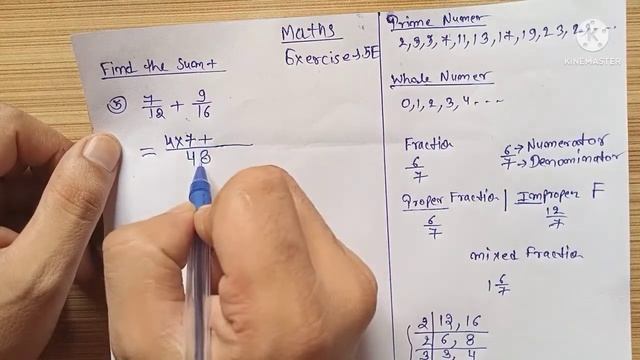 Maths || Class-6 || Rs Agarwal || Exercise-5E || Find The Sum || 7/12+9/12 ||Q-5 || Fraction ||भिन् смотреть онлайн