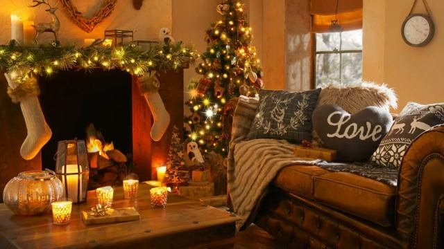 Best Christmas Songs for Relax, Winter Atmosphere with the Sounds of a Blizzard and a Fireplace смотреть онлайн