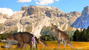 Extinct vs Extant Animals size comparison.