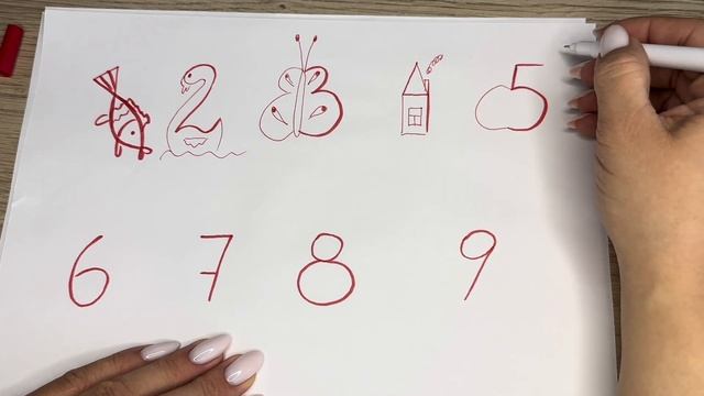 9 РИСУНКОВ ИЗ ЦИФР / как просто нарисовать из цифр ЛЕГКИЕ РИСУНКИ смотреть онлайн