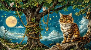 Пушкин.Песня У лукоморья дуб зеленый.Музыка созданная нейросетью