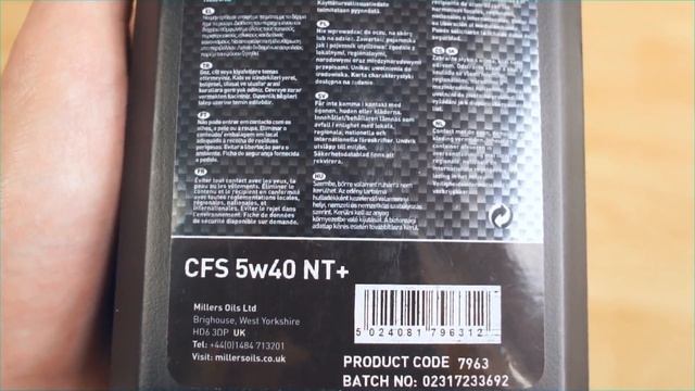 Millers Oils CFS 5w40 NT+ Motorsport Jak wygląda oryginalny olej? смотреть онлайн
