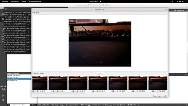 Motion recorder with webcam in Qt, C++ and OpenCV смотреть онлайн