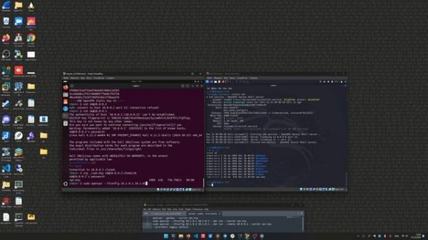 VPN туннель между Kali  и Ubuntu
