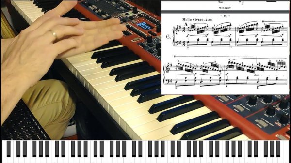 Черни Гермер этюд 6 (II тетрадь) видеоурок - развитие техники на фортепиано