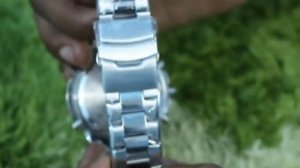 Joefox Watch Dual Time Fashionable Sports Watch 100% Water Resistance - Silver, Red & Black