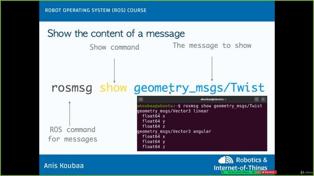 6.10. How to show the message structure on ROS command line смотреть онлайн