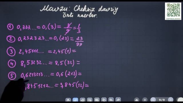 Matematika 7-MAVZU: Cheksiz davriy o'nli kasrlar. Matematika kurslari. Ruslan Zokirov. смотреть онлайн