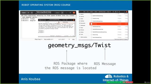 6.9. Understand the structure of a ROS message смотреть онлайн
