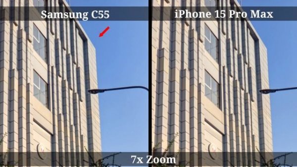 Samsung C55 Camera test vs iPhone 15 Pro Max camera test