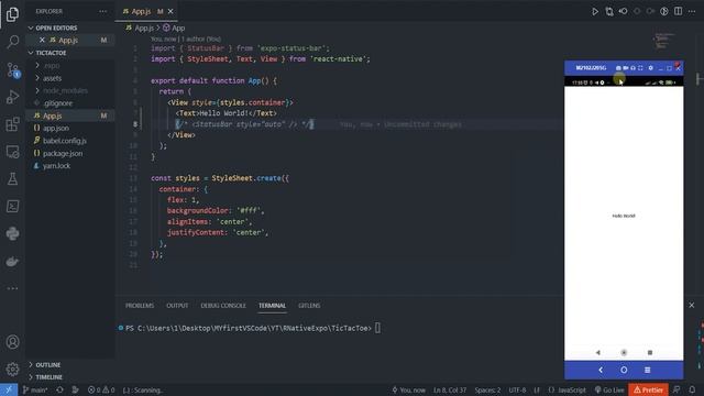 React Native Крестики-нолики для начинающих #2 смотреть онлайн