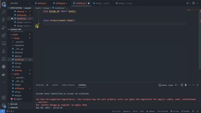 Джанго Создание модели для начинающих. Урок #3 Django 4 E-Commerce #python #django4 #djangoecommerce смотреть онлайн