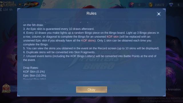 KoF Event Phase 2? Mobile Legends KoF Event Phase 2.