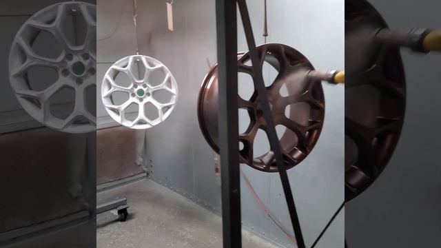 Custom Chrysler 300 Wheels Powder Coated in Penny Chips смотреть онлайн