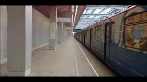 Электропоезд 81-717/714 «Номерной» на станции метро Технопарк,Замоскворецкая линия